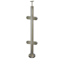 Słupek przelotowy do szkła Ø42,4 mm, polerowany , AISI 304